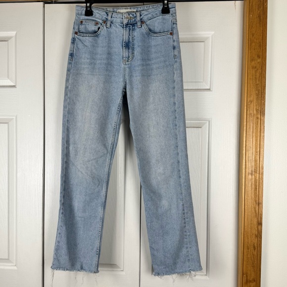 Topshop Denim - Topshop Light Blue Straight Leg Women's Jeans